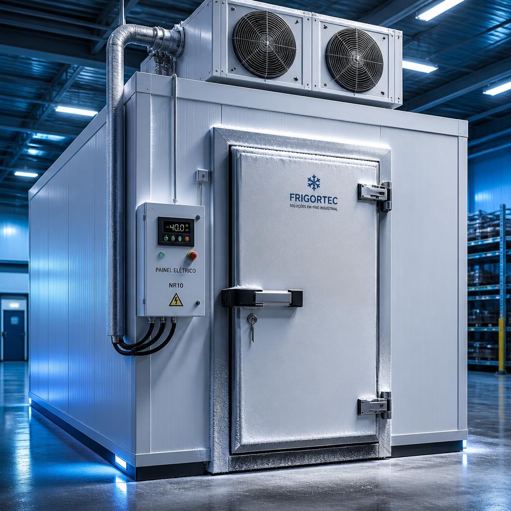 Câmara Fria Modular Calabria RC3T Congelamento 24 Freezers 2,28x3,72m — Até −40°C