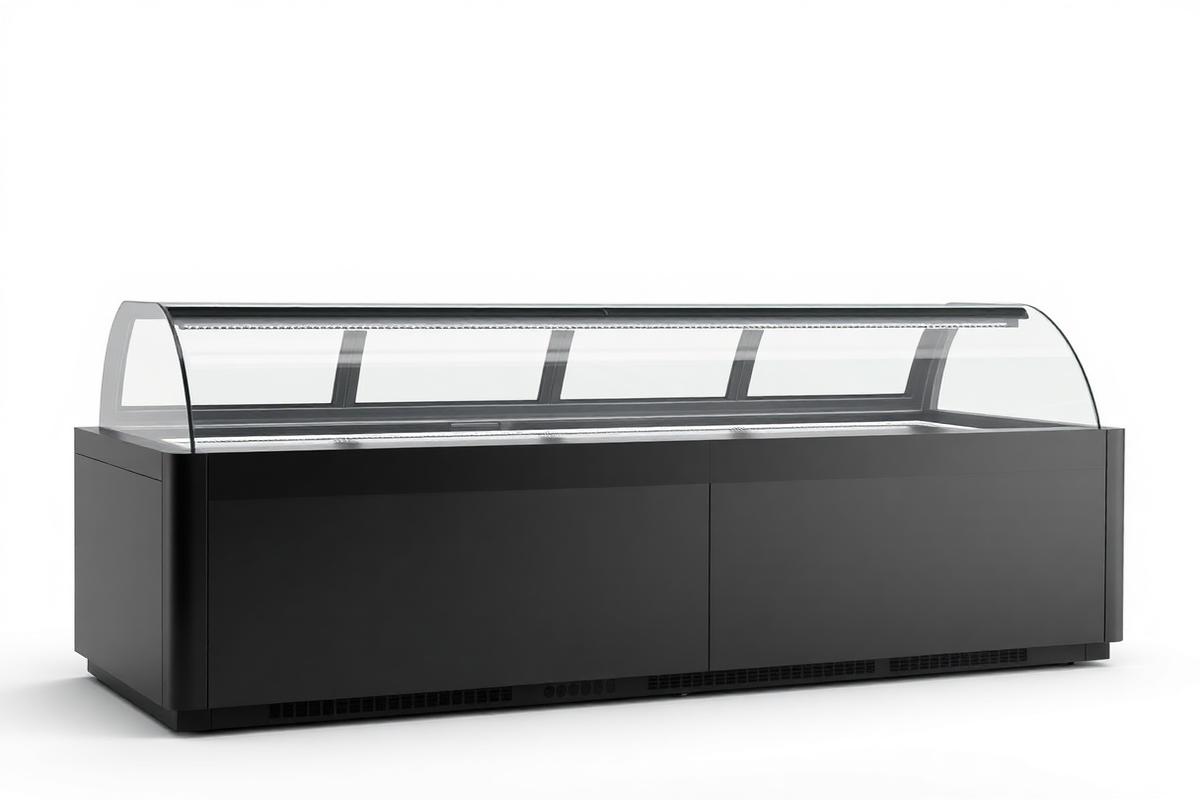 Ilha Expositora Gelopar GESV-290R 290L Dupla Ação — Congelados e Resfriados 220V (Preto)