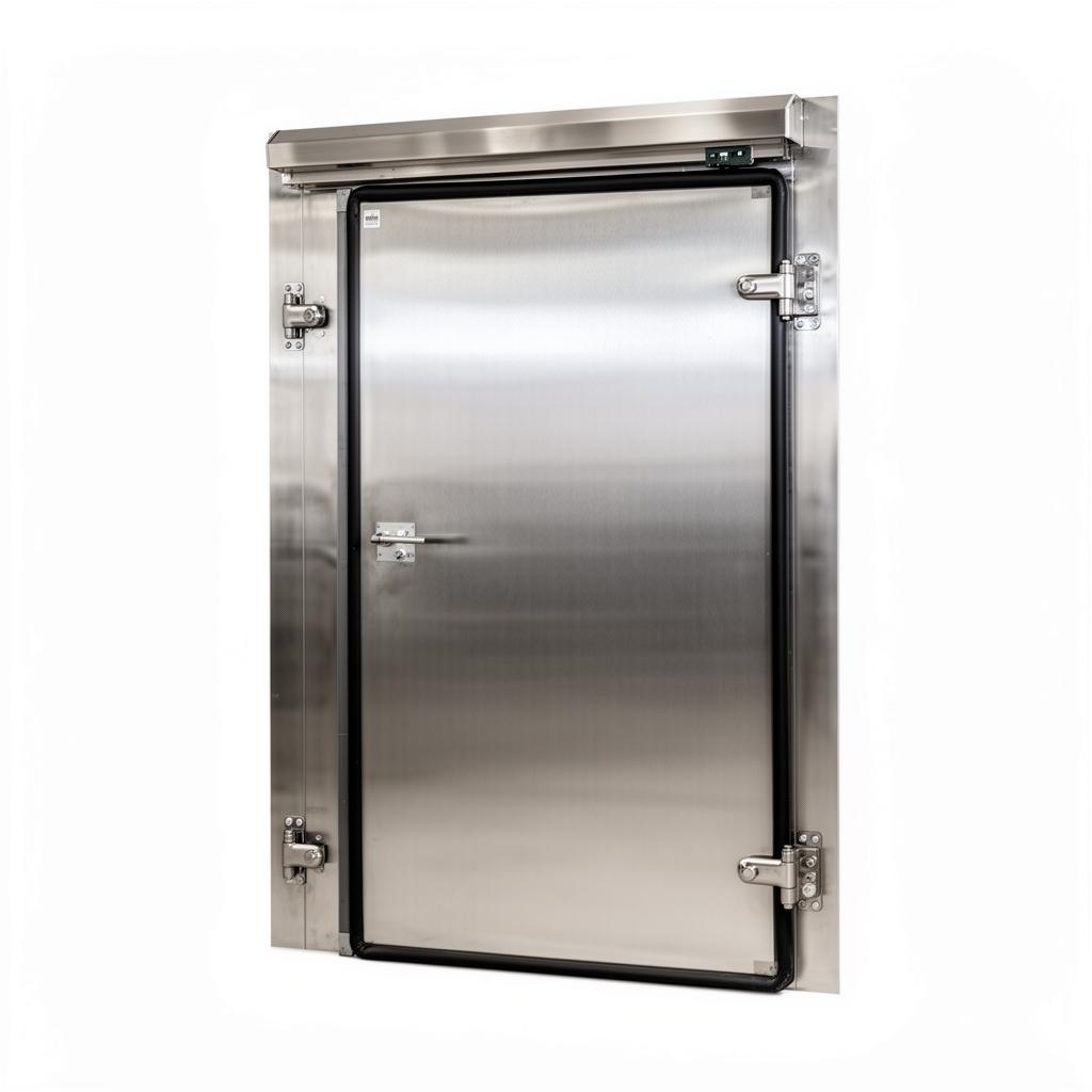 Porta Giratória Frigorífica para Câmara Fria Resfriados 0,80x1,90m Inox